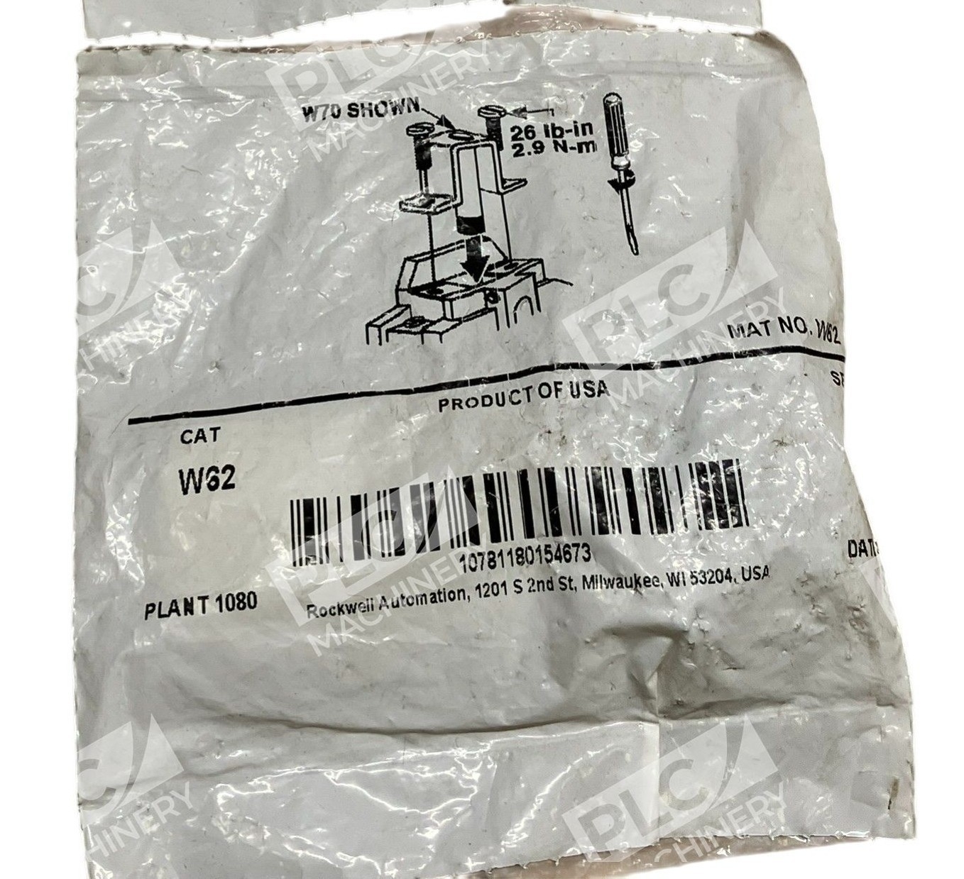 Allen Bradley AB Thermal Overload Relay Heater Element W62