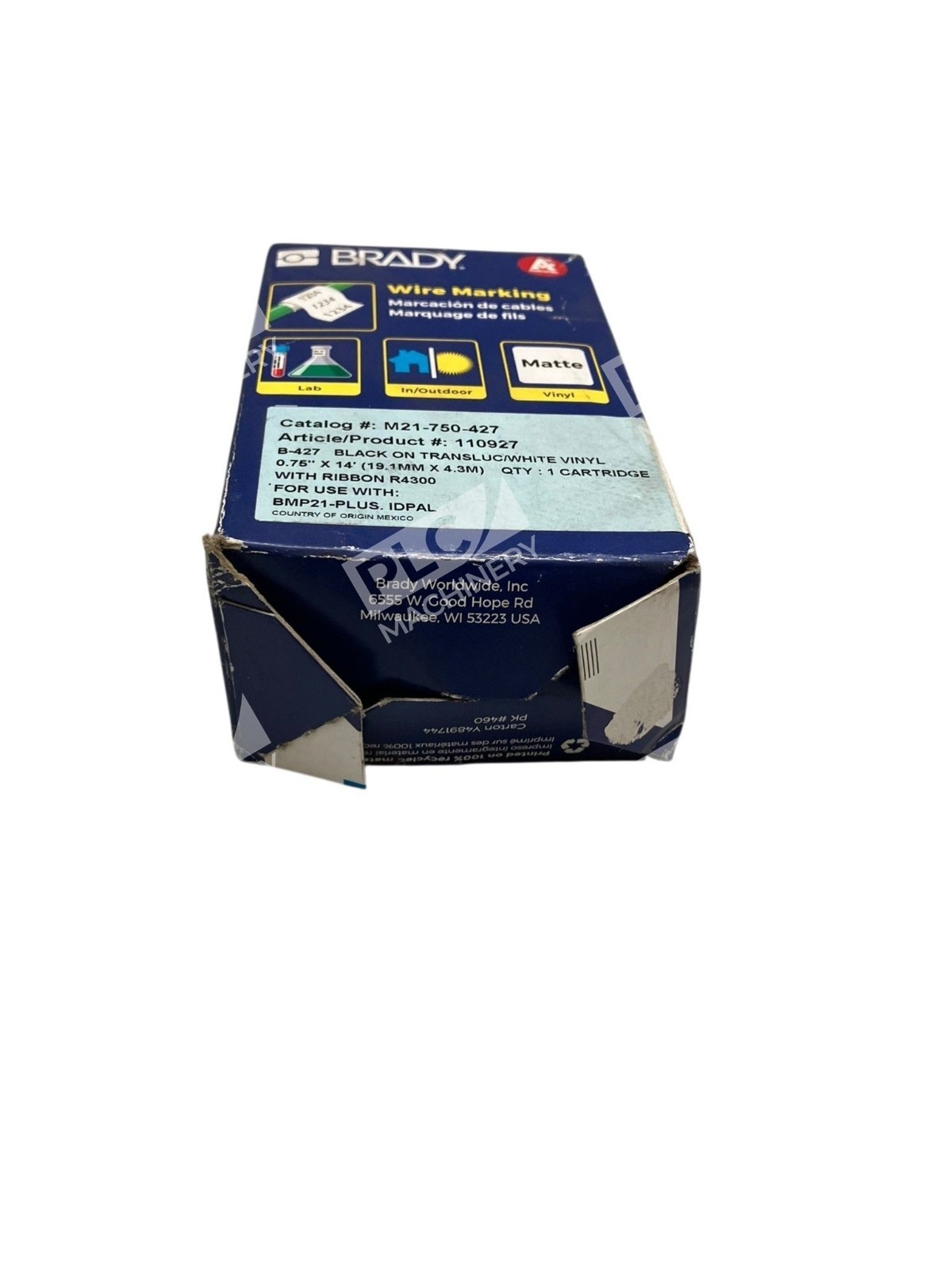 M21-750-427 - Brady - Label Cartridge B-427 Self-Laminating Wire Marking - Image 3