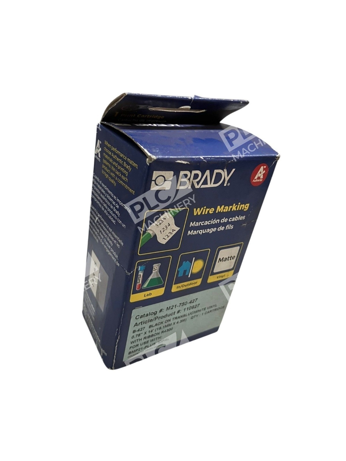 M21-750-427 - Brady - Label Cartridge B-427 Self-Laminating Wire Marking - Image 5