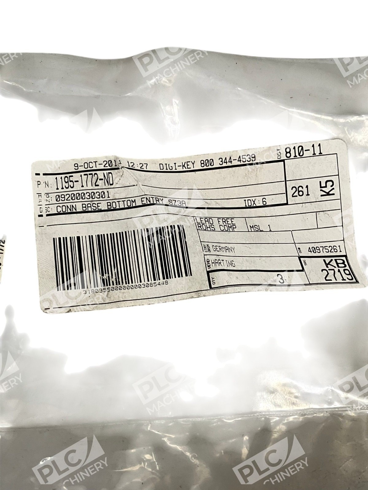 09200030301 - Harting - Connector Base Bottom Entry Pack of 3 - Image 3