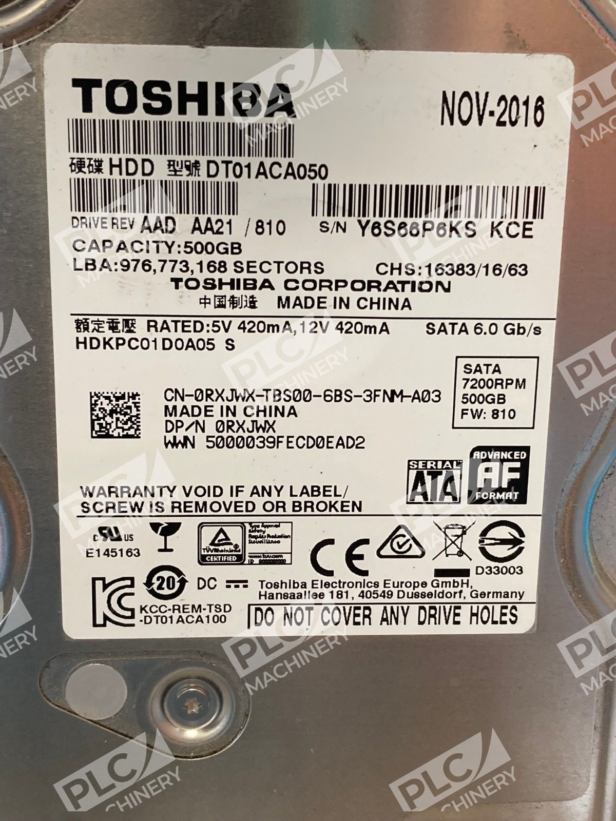 DT01ACA050 - Toshiba - 500GB 3.5" SATA 7200RPM Internal Hard Drive HDD - Image 8