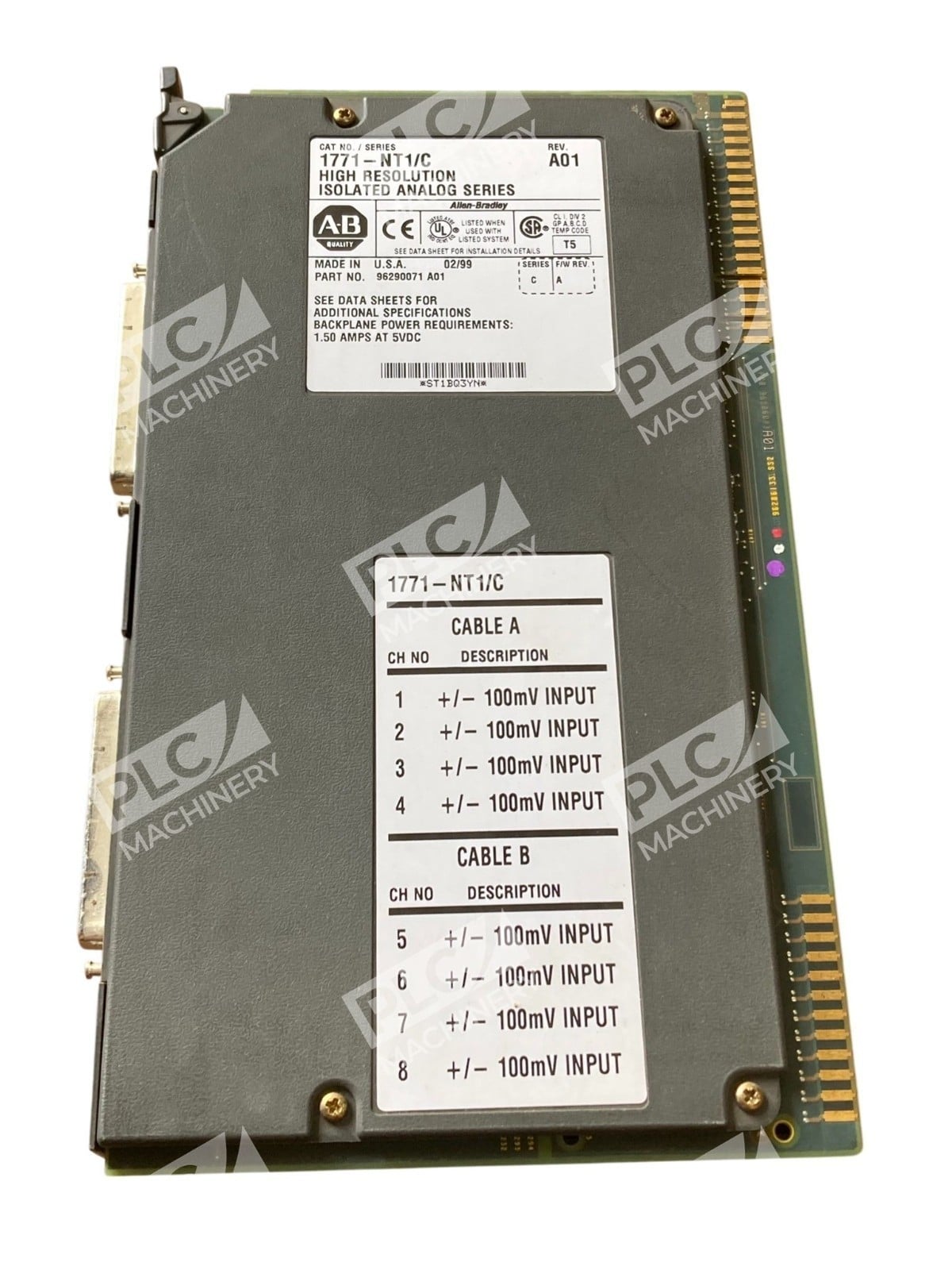 Allen Bradley AB High Resolution Isolated Analog Series 1771-NT1 /C Rev A01 - Image 2