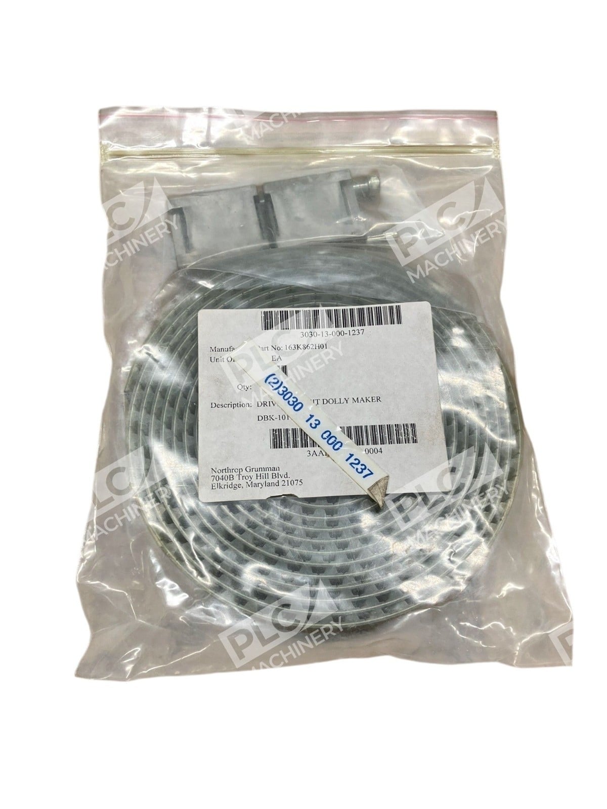 Macron Dynamics 163K862H01 Drive Belt Kit NSN 3030-13-000-1237 Dolly Maker - Image 2