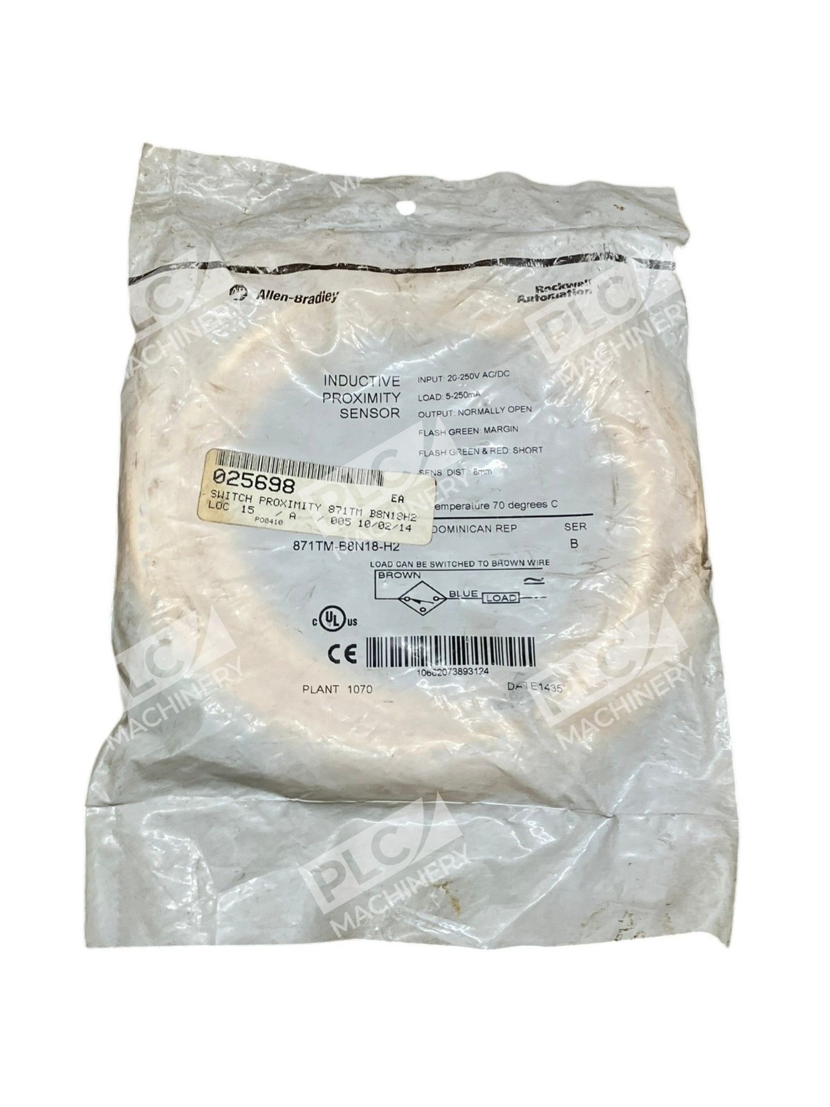 871TM-B8N18-H2 Allen-Bradley Inductive Proximity Sensor 8mm