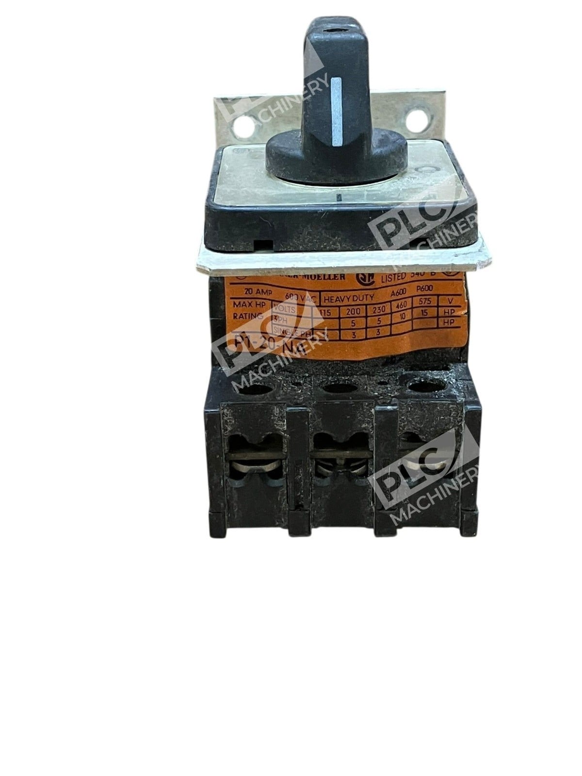 P1-20-NA Klockner-Moeller 20A 600V Disconnect Switch - Image 2