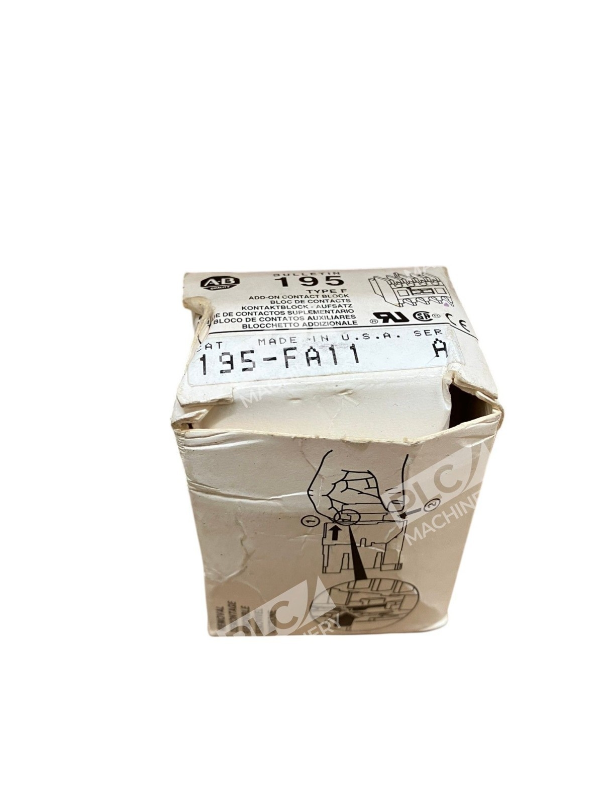 195-FA11 Allen-Bradley Type F Aux Contact Block 10A 600V