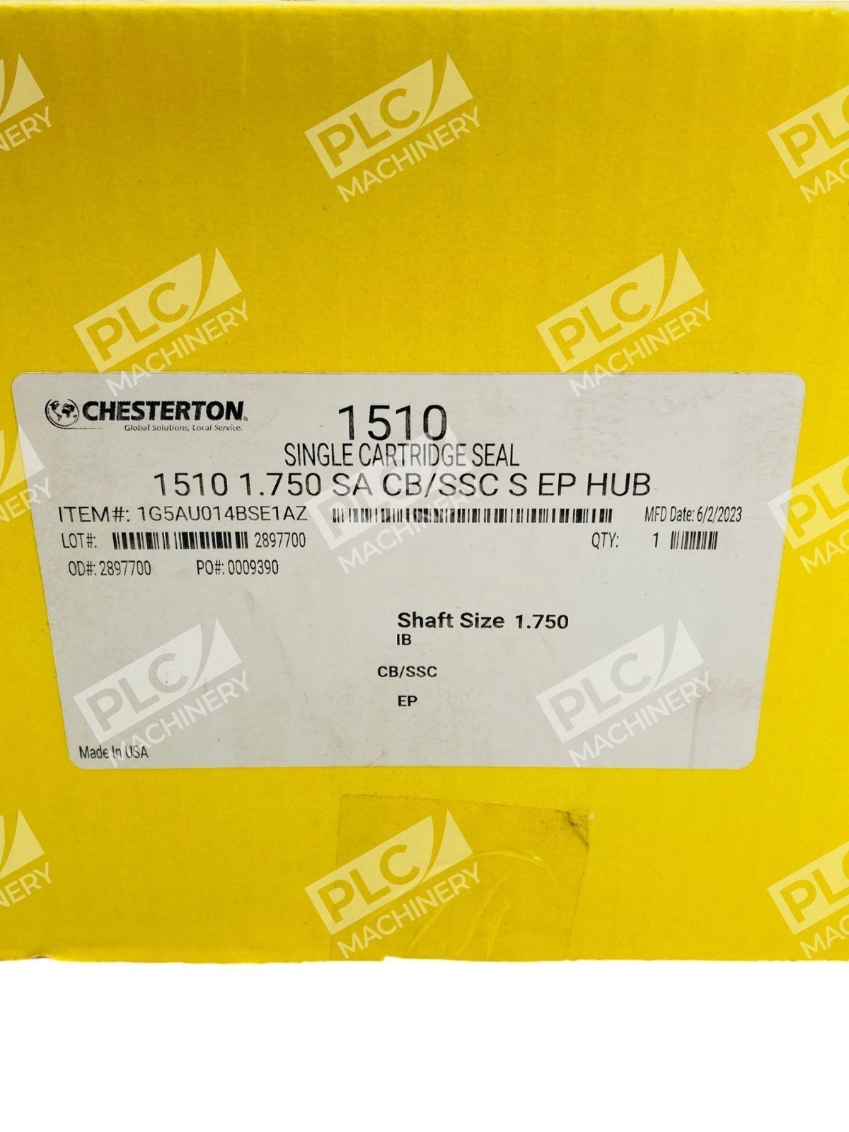 1G5AU014BSE1AZ - Chesterton - 1510 Single Cartridge Seal 1.750 Shaft - Image 4