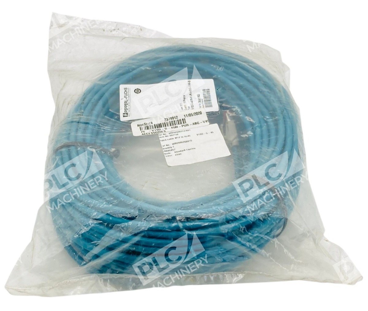 302150 - Pepperl+Fuchs - V1SD-G-45M-PUR-ABG-V45-G Ethernet Connection Cable