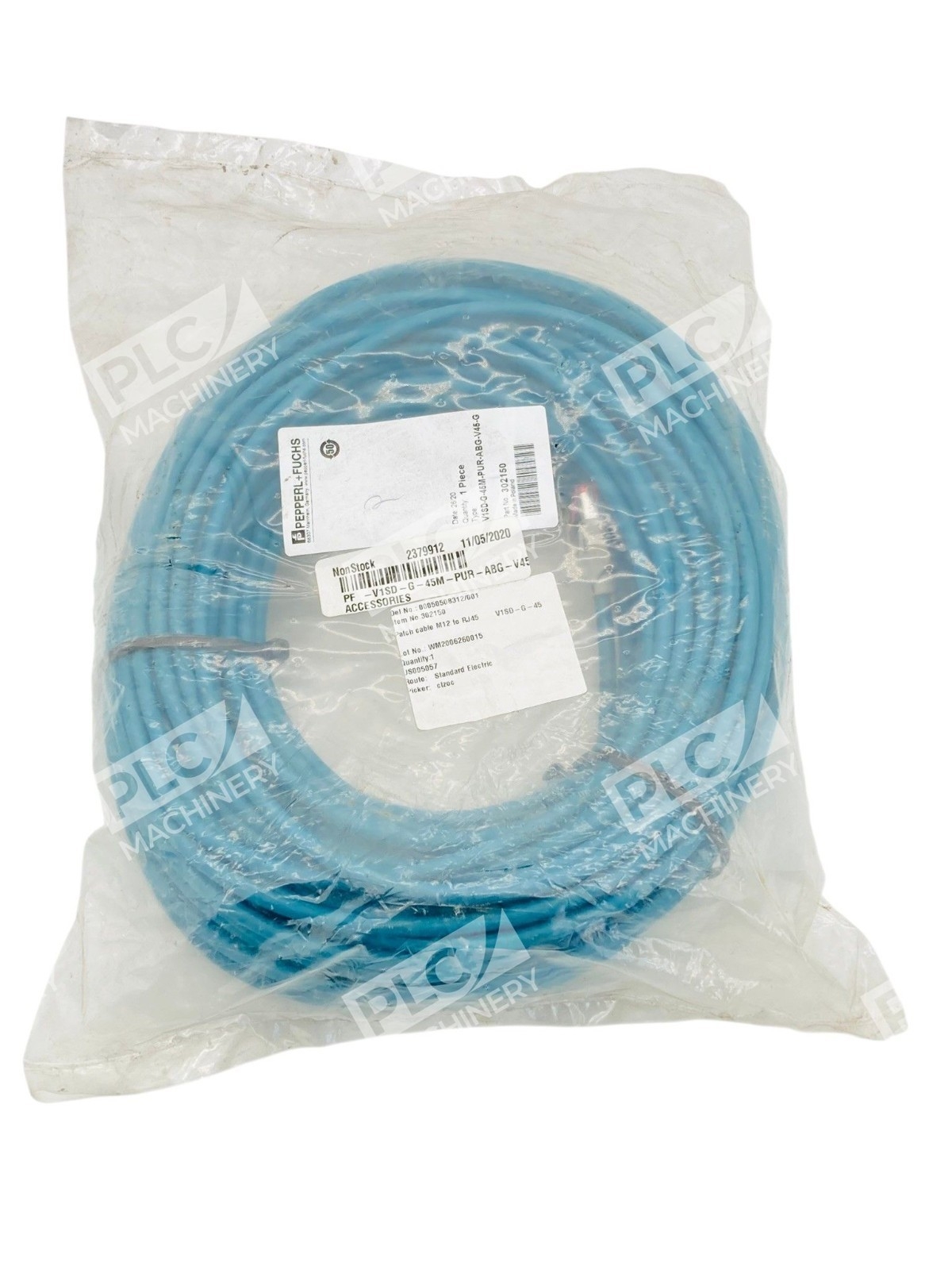 302150 - Pepperl+Fuchs - V1SD-G-45M-PUR-ABG-V45-G Ethernet Connection Cable - Image 3