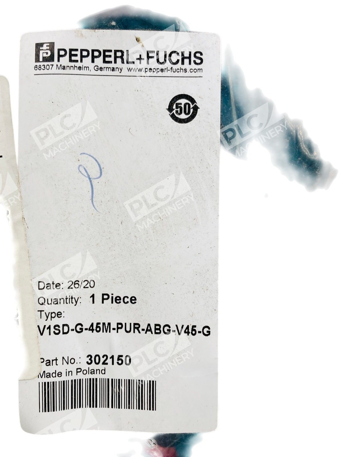 302150 - Pepperl+Fuchs - V1SD-G-45M-PUR-ABG-V45-G Ethernet Connection Cable - Image 4