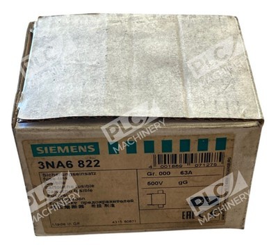 3NA6 822 - Siemens - NH000 gG Fuse Box of 3