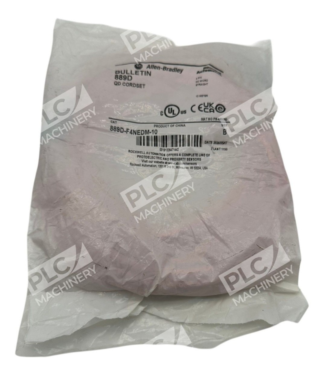 889D-F4NEDM-10 Series B - Allen-Bradley - QD Cordset 10m 4 Pin DC Micro Straight
