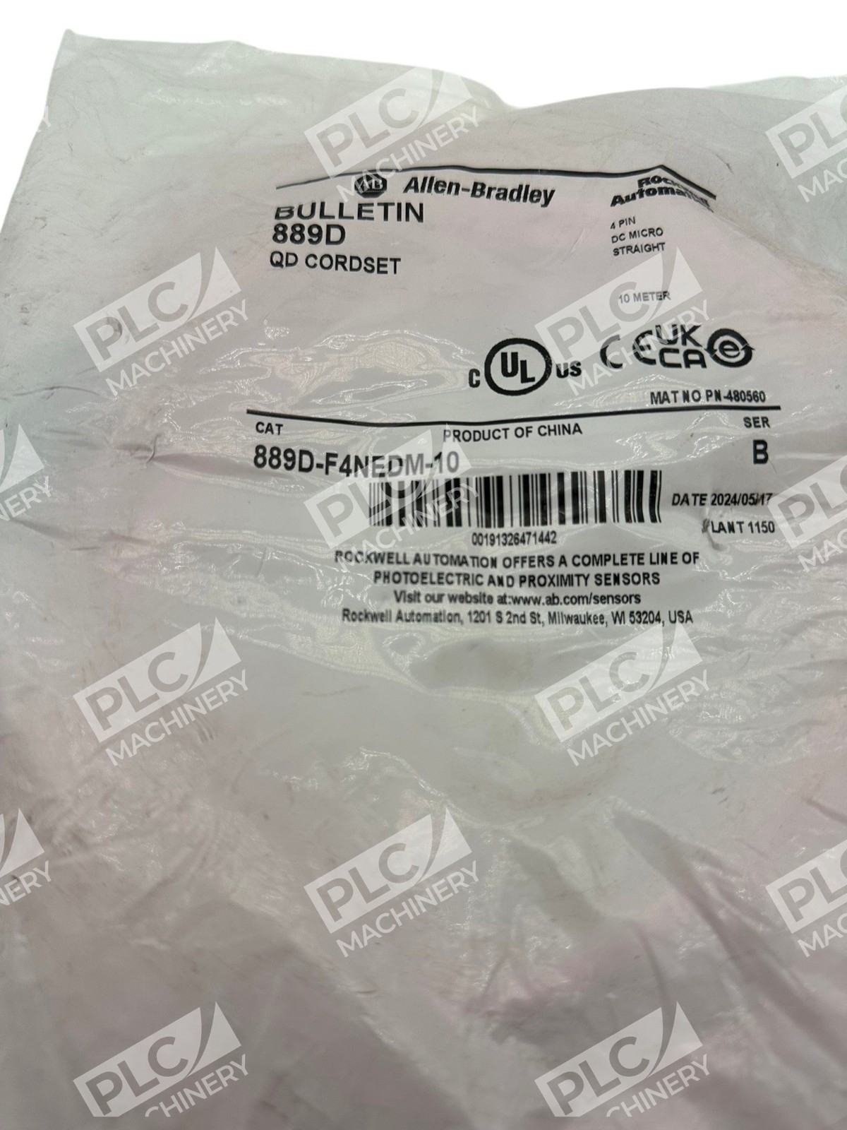 889D-F4NEDM-10 Series B - Allen-Bradley - QD Cordset 10m 4 Pin DC Micro Straight - Image 3