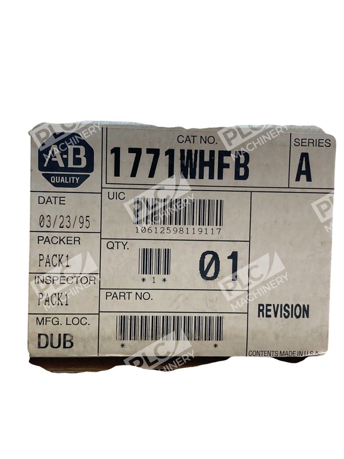 Allen-Bradley 1771-WHFB /A Fused Field Wiring Arm PLC-5 16-Point - Image 3