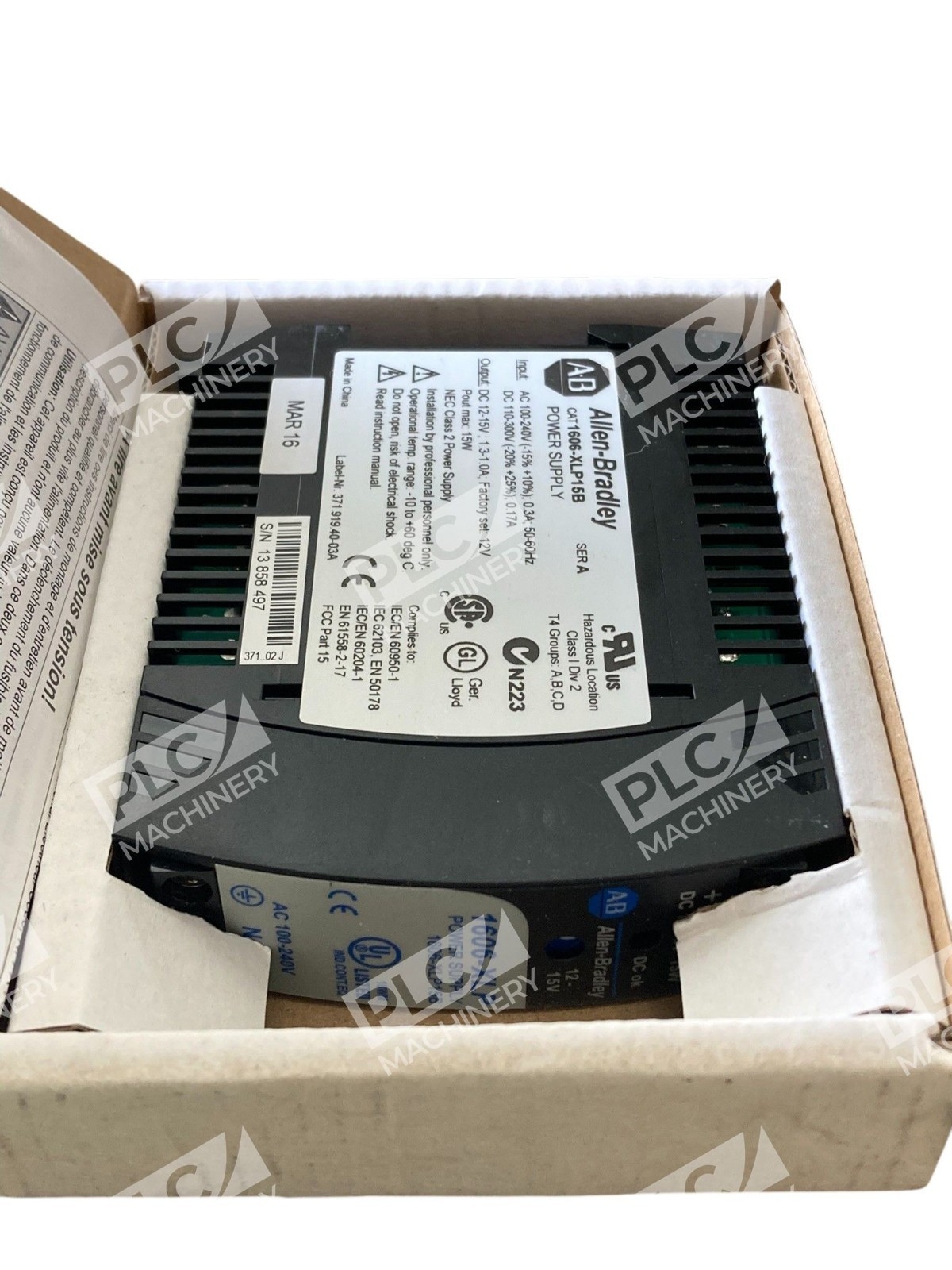 Allen-Bradley 1606-XLP15B /A 15W DIN-Rail Compact Power Supply 12-15V DC - Image 4