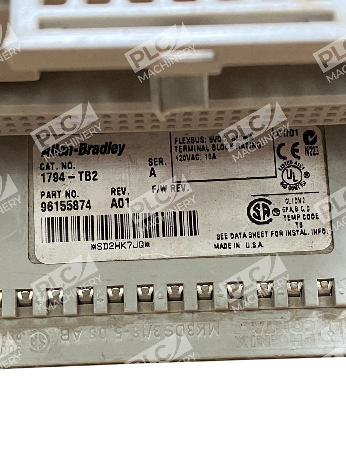 Allen-Bradley 1794-TB2 /A Flex I/O Terminal Base Unit Rev A01 36-Pos 2-Wire - Image 5