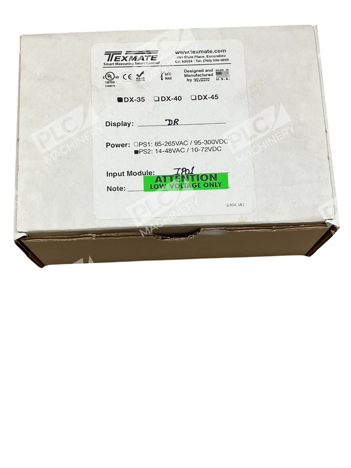 Texmate Lynx Series DX-35 Digital Panel Meter DR Display PS2 14–48VAC/10–72VDC