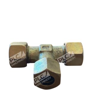 VOSS FRG S16 Hydraulic Tee Fitting Union T Galvanized Steel DIN Cutting Ring