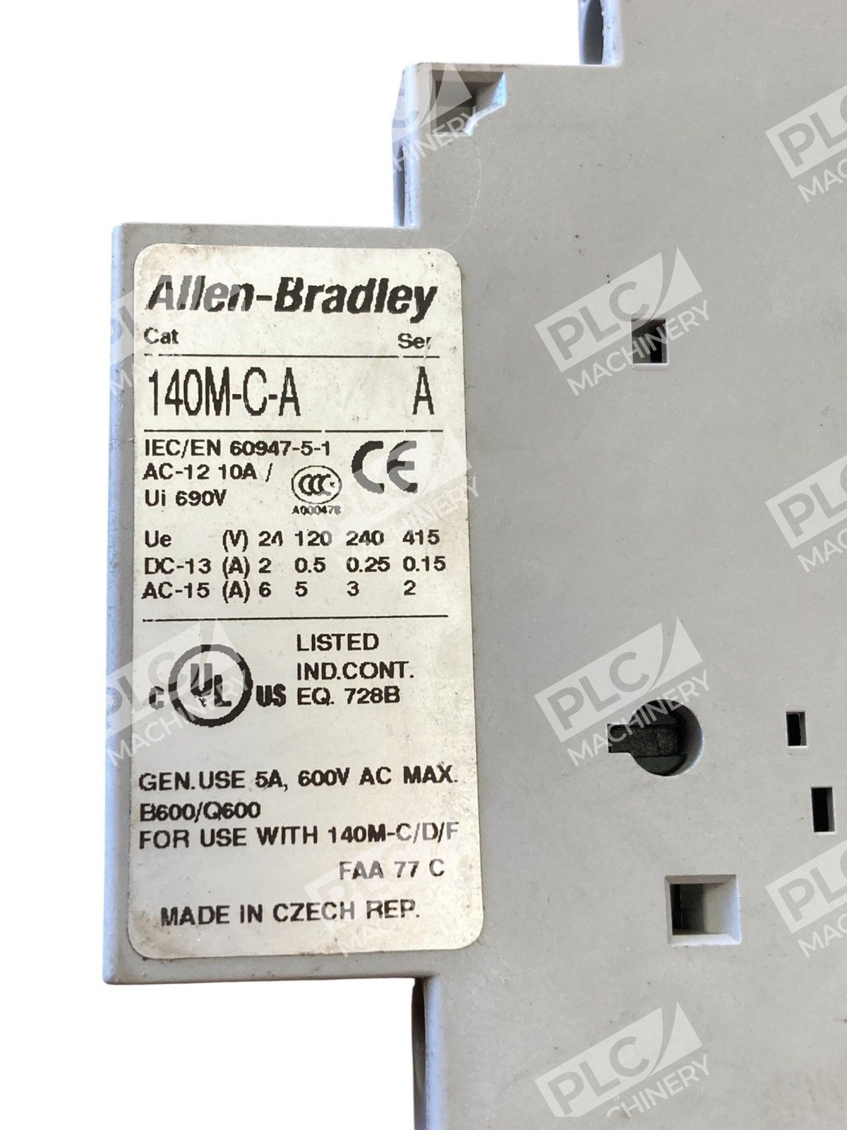 Allen-Bradley 140M-C-A /A Auxiliary Contact Block 10A 600V - Image 7
