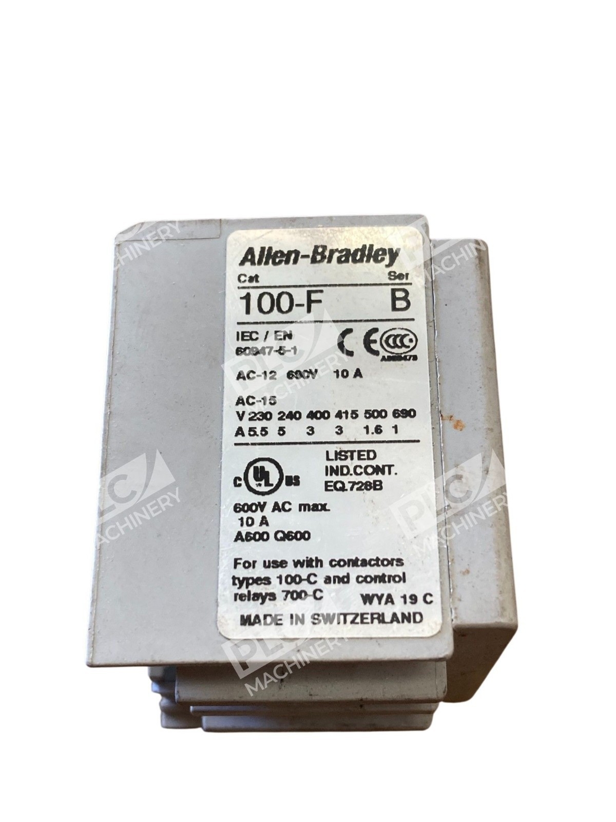 Allen-Bradley 100-F /B Auxiliary Contact Block 10A 600V Front Mount - Image 7