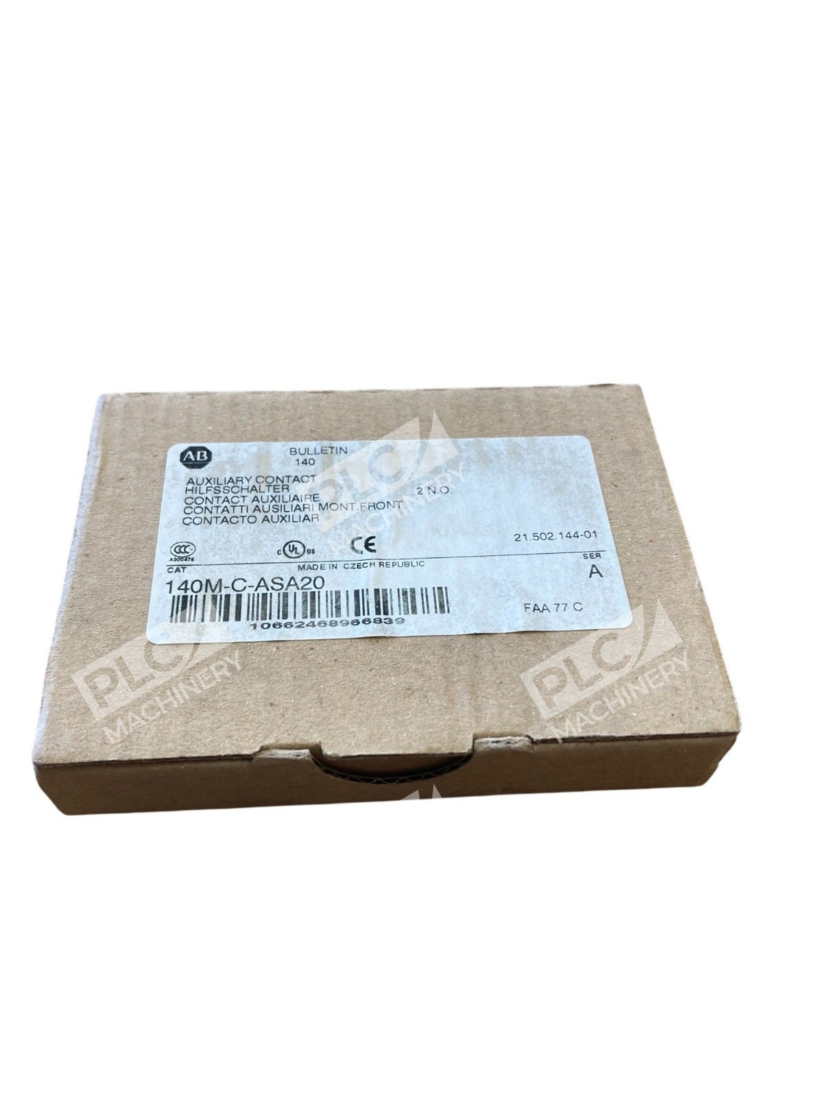 Allen-Bradley 140M-C-ASA20 /A Right-Side Aux Contact Block 2 NO 3A 230V AC