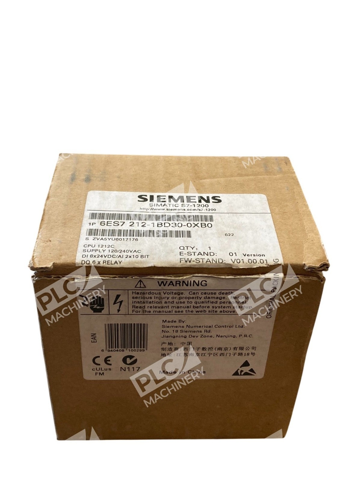 Siemens SIMATIC S7-1200 CPU 1212C PLC 6ES7212-1BD30-0XB0 120/240V
