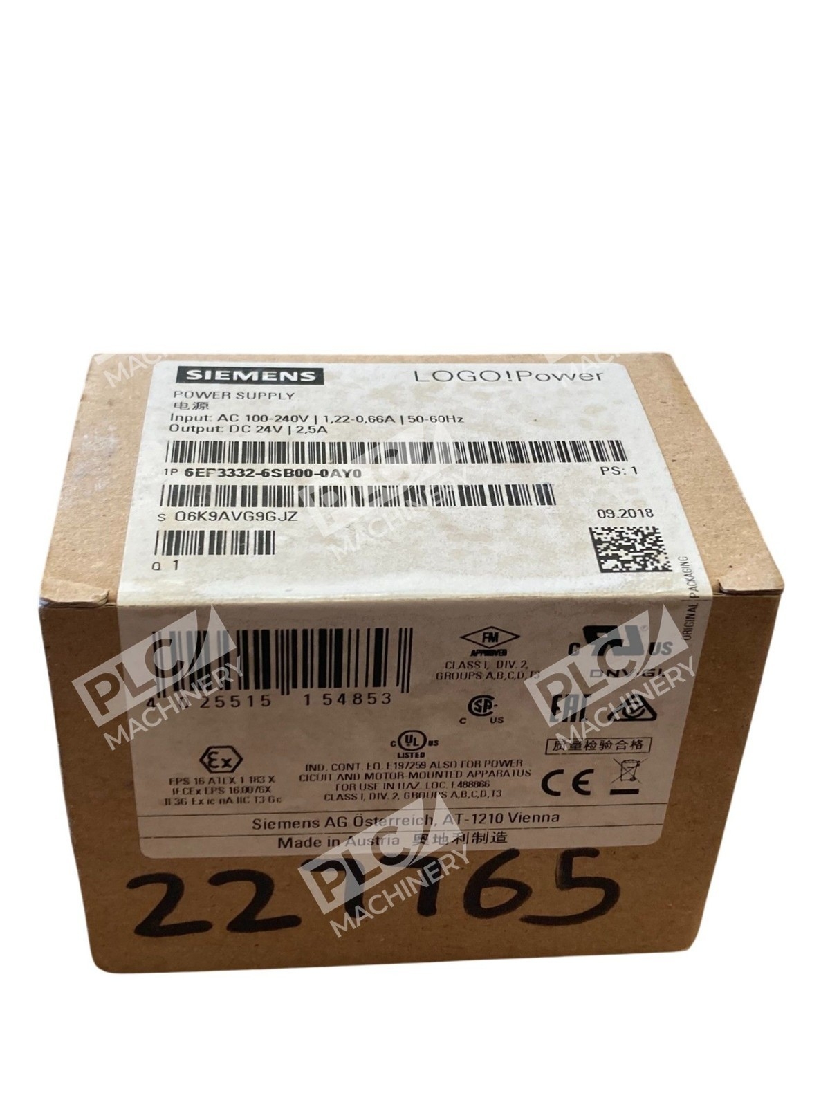 Siemens LOGO!Power 24V DC 2.5A Power Supply 6EP3332-6SB00-0AY0 - Image 3