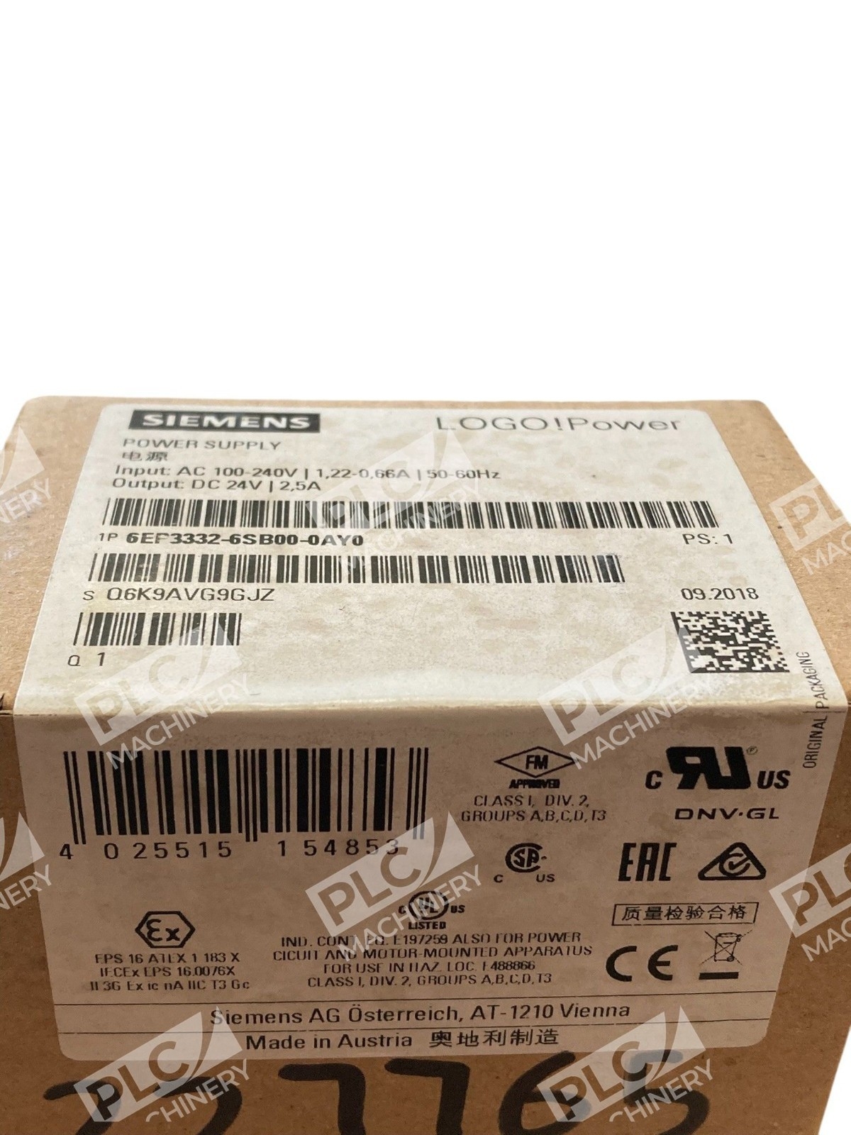 Siemens LOGO!Power 24V DC 2.5A Power Supply 6EP3332-6SB00-0AY0 - Image 4