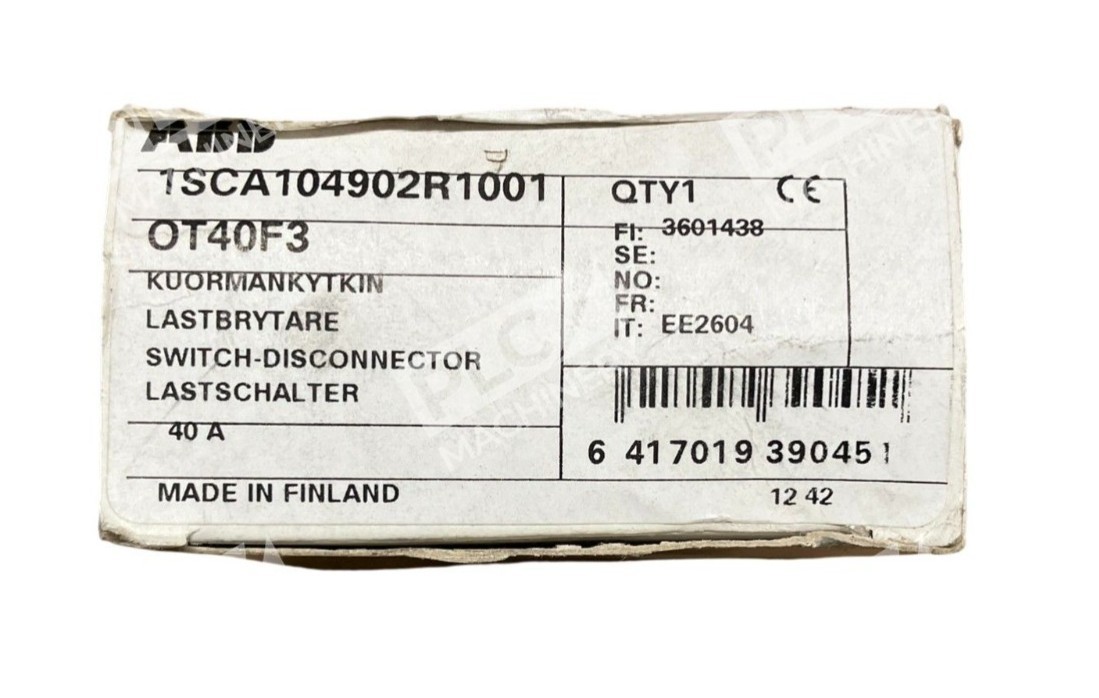 ABB 40A 1SCA104902R1001 Switch Disconnector OT40F3