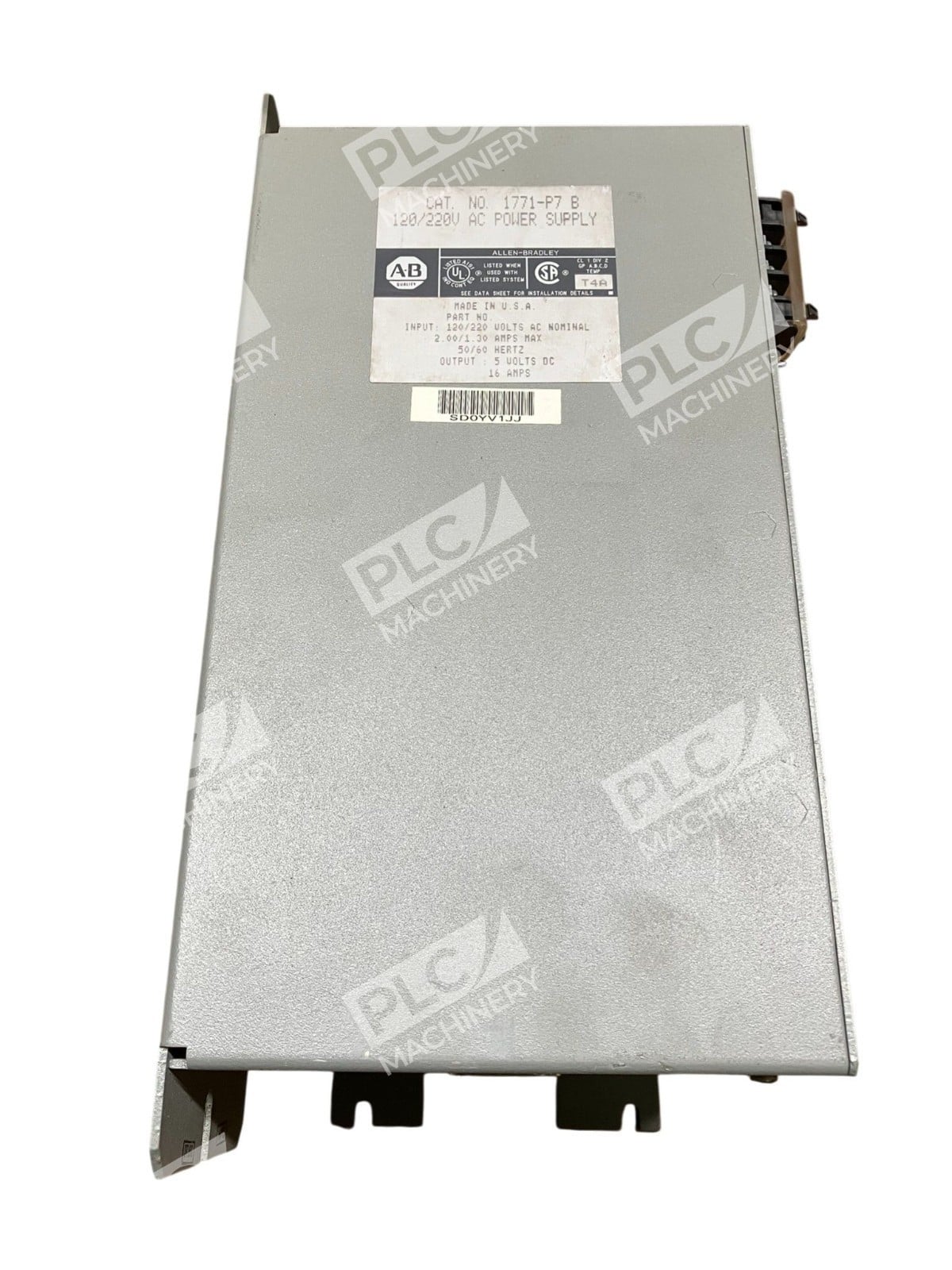 Allen Bradley 5VDC 16A 120/220V AC Power Supply 1771-P7 /B - Image 2