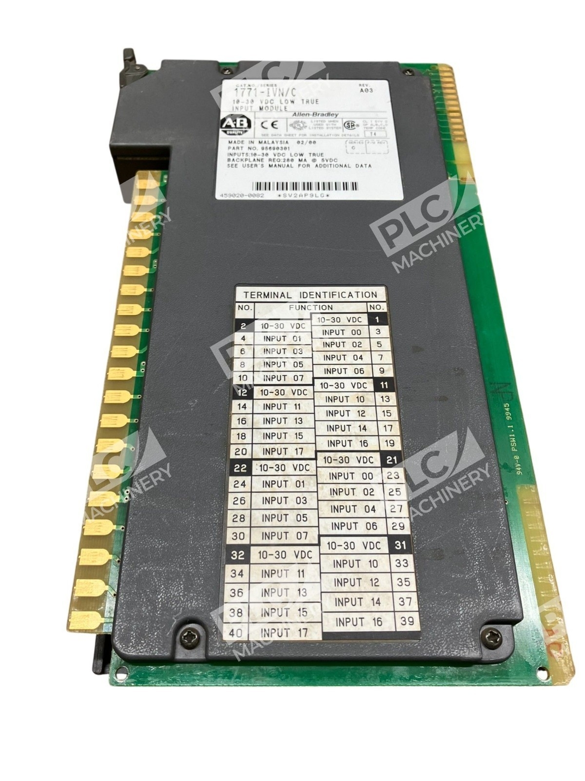Allen Bradley AB 10-30VDC Low True Input Module 1771-IVN /C Rev A03