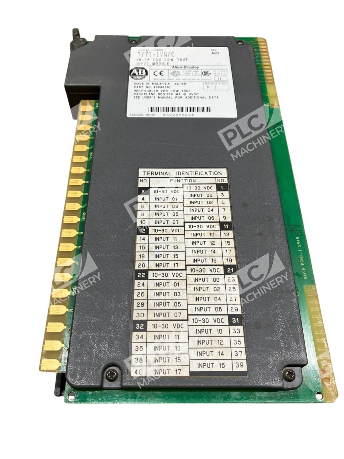Allen Bradley AB 10-30VDC Low True Input Module 1771-IVN /C Rev A03 - Image 2