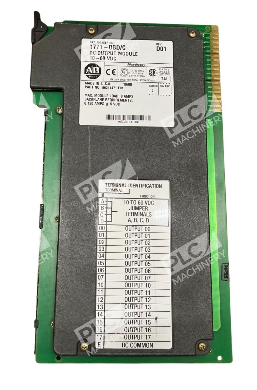 Allen Bradley AB 10-60VDC DC Output Module 1771-OBD /C Rev D01
