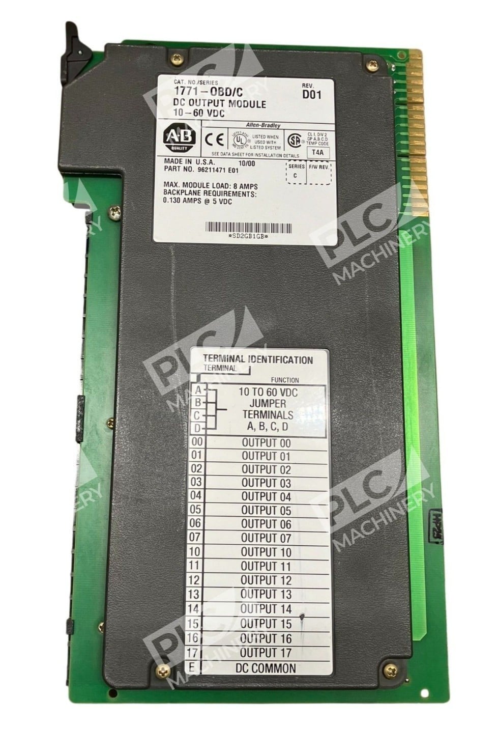 Allen Bradley AB 10-60VDC DC Output Module 1771-OBD /C Rev D01 - Image 2