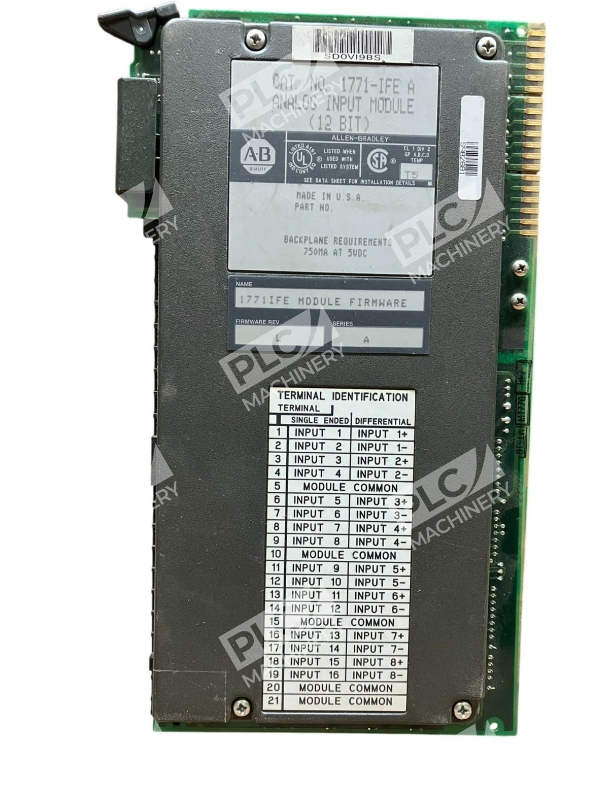 Allen Bradley AB Analog Input Module 12 Bit 1771-IFE /A Rev L - Image 2