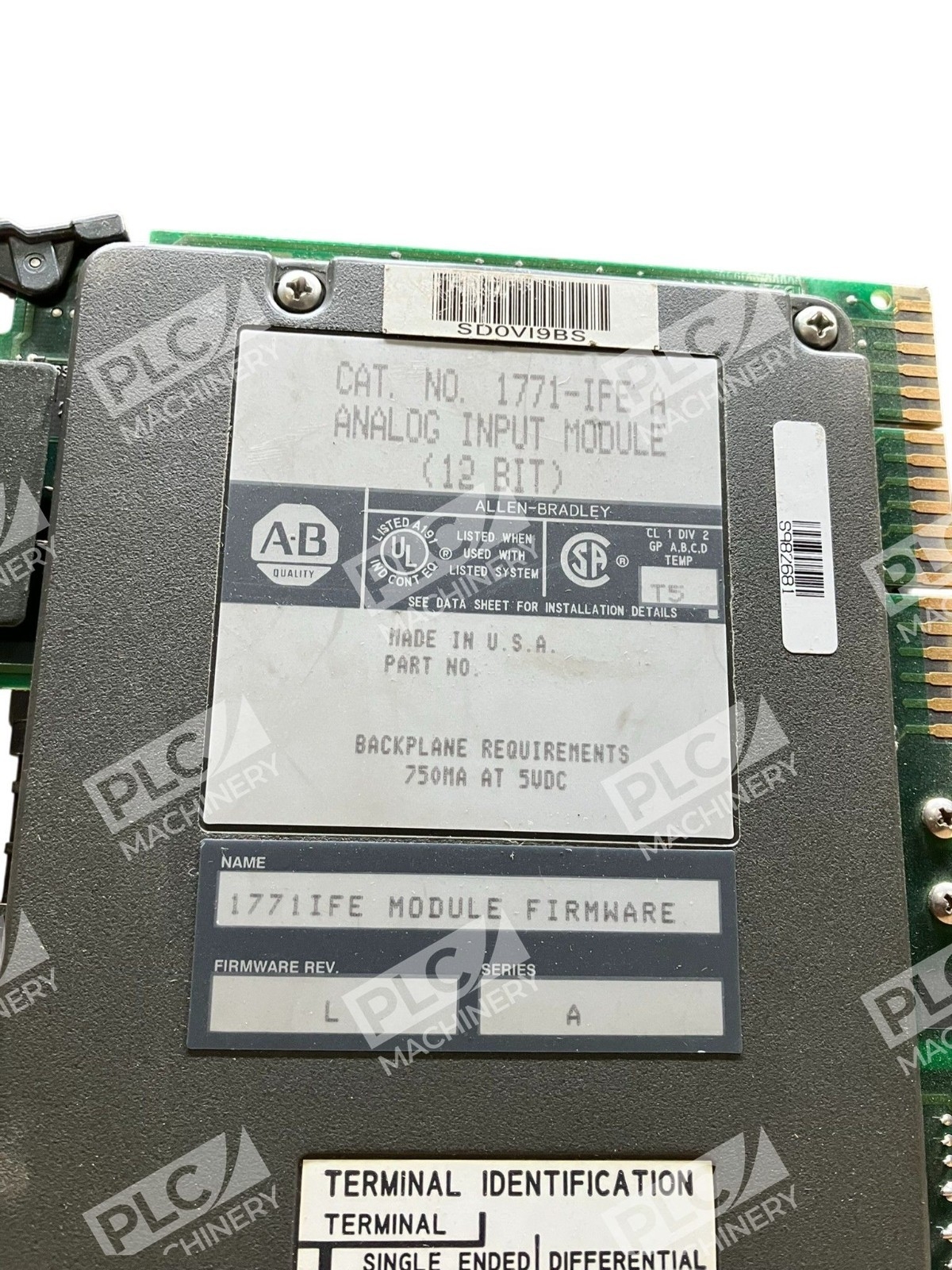 Allen Bradley AB Analog Input Module 12 Bit 1771-IFE /A Rev L - Image 3