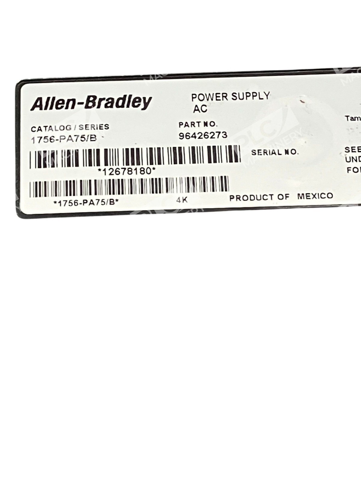 Allen Bradley AB AC Power Supply 1756-PA75 /B - Image 7