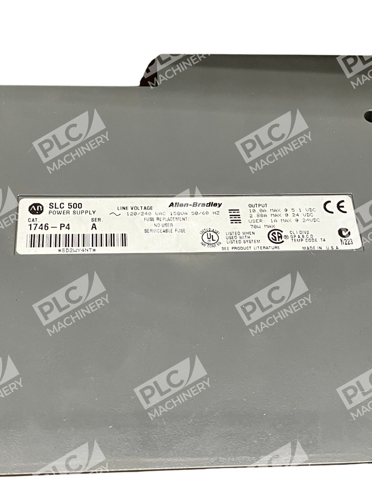Allen Bradley AB 120/240VAC 150VA 50/60Hz SLC 500 Power Supply 1746-P4 /A - Image 3
