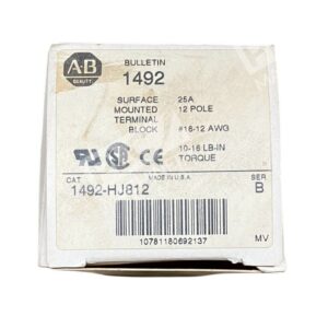 Allen Bradley AB 25A 12 Pole Surface Mounted Terminal Block 1492-HJ812 /B