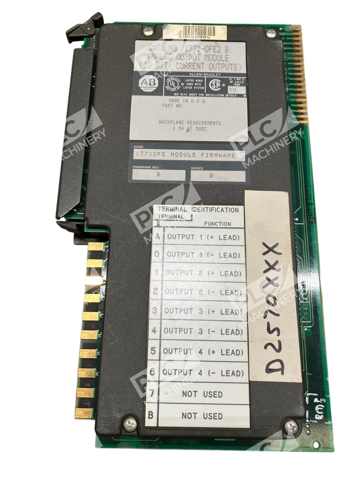 Allen Bradley AB Analog Output Module 12 Bit Current Output 1771-OFE2 /B Rev B