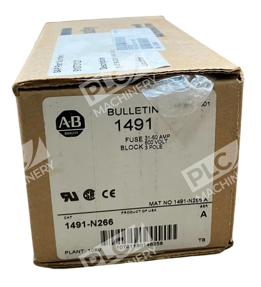Allen Bradley AB 31-60A 600V 1 Pole Fuse Block 1491-N266 /A