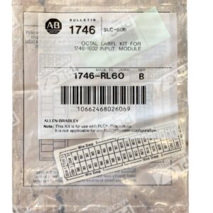 Allen Bradley AB SLC-500 Octal Label Kit For 1746-IB32 Input Module 1746-RL60 /B