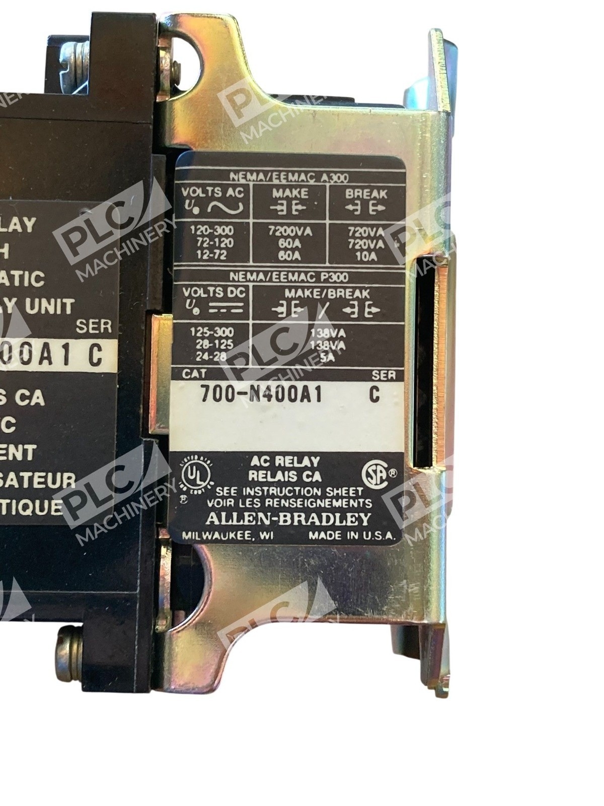 Allen Bradley AB AC Relay W/ Pneumatic Time Delay Unit 700-NT400A1 /C - Image 8