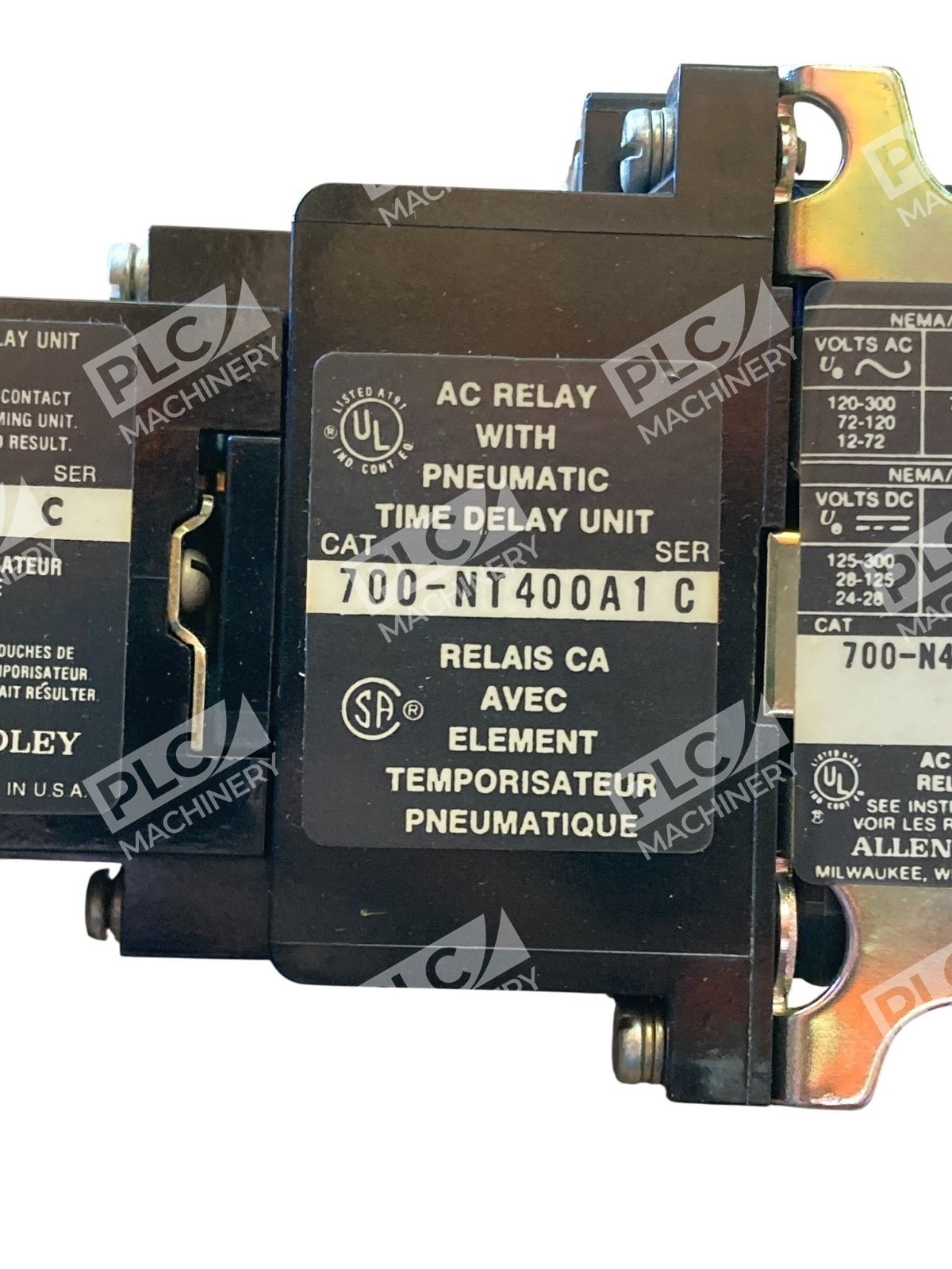 Allen Bradley AB AC Relay W/ Pneumatic Time Delay Unit 700-NT400A1 /C - Image 9