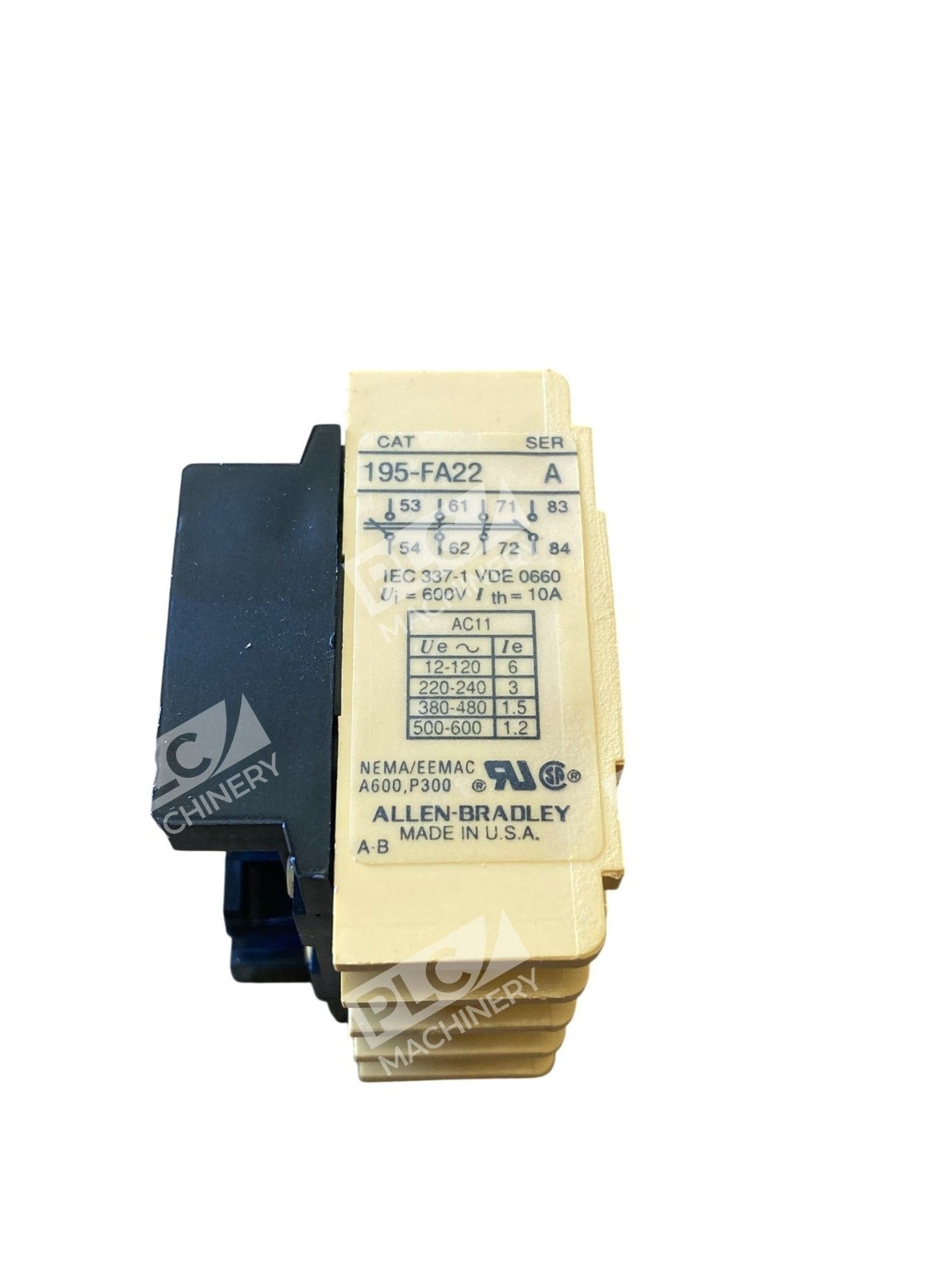Allen Bradley AB Type F Add-On Contact Block 195-FA22 /A - Image 6
