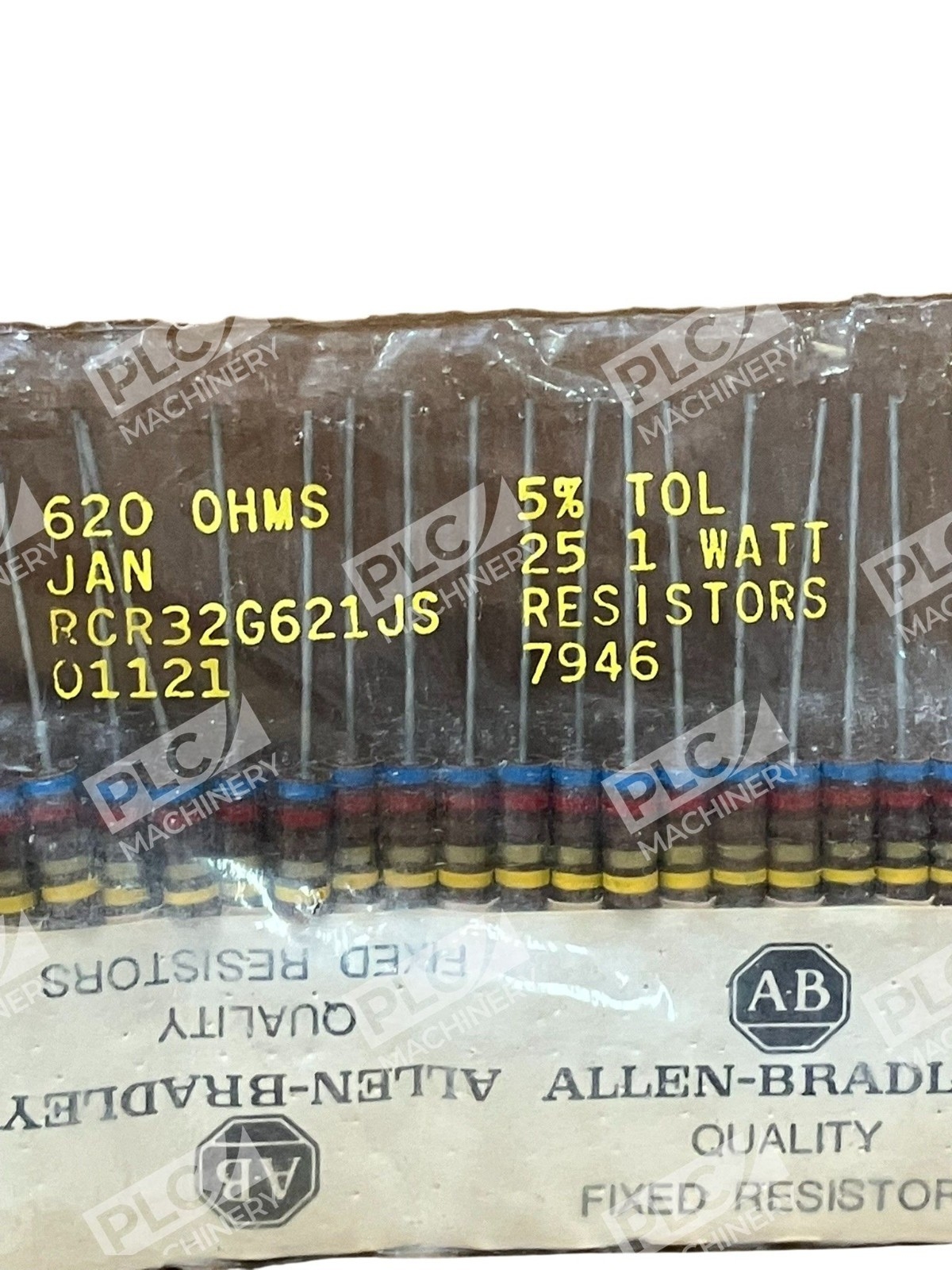 Allen-Bradley RCR32G621JS Resistor 620Ω 1W 5% MIL-Spec Carbon Comp - Image 3
