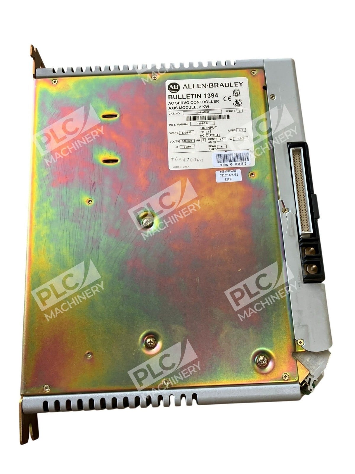 Allen Bradley AB AC Servo Controller 2kW Axis Module 1394-AM03 /C Damaged - Image 2