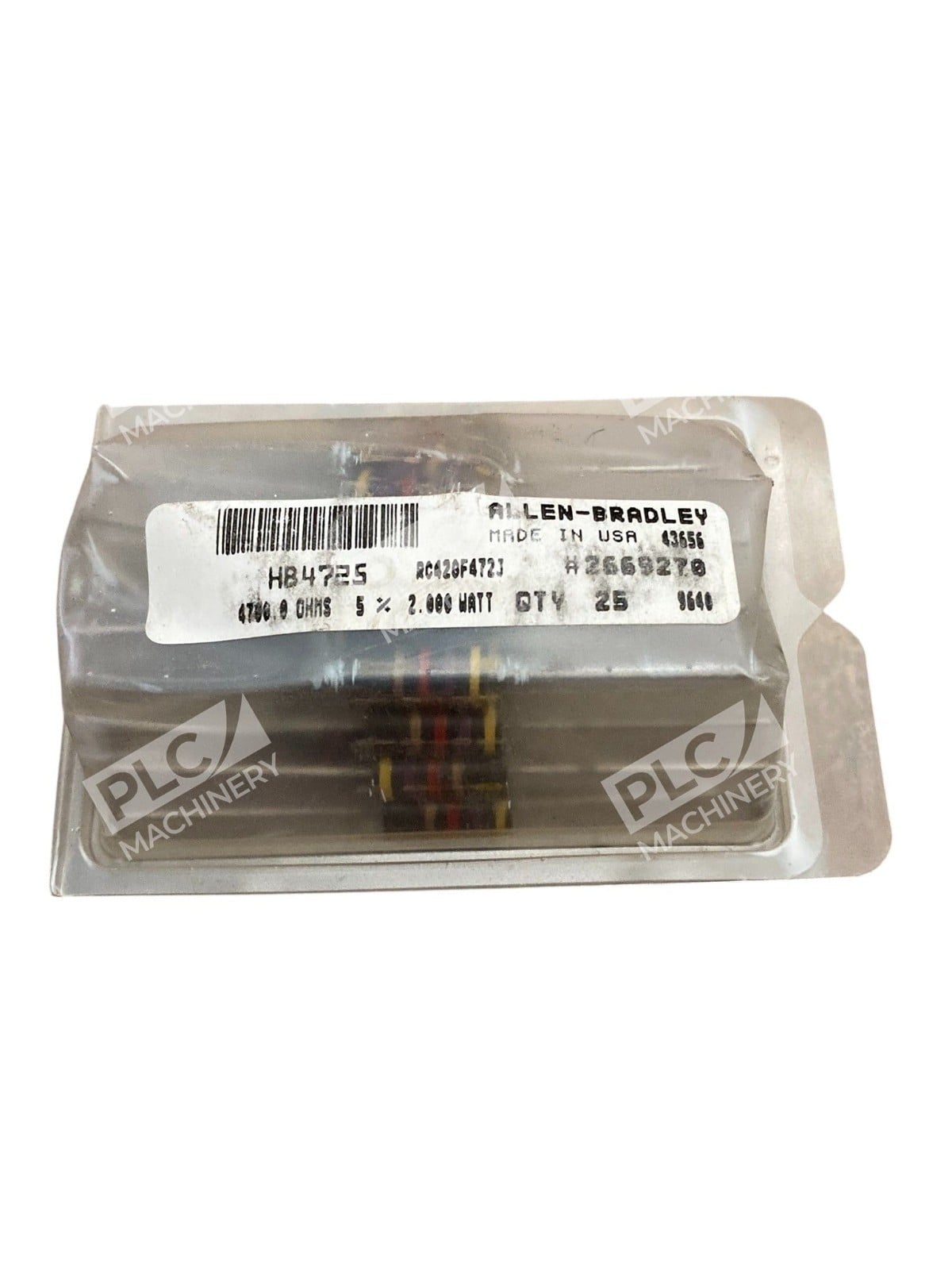 Allen-Bradley RC42GF472J 4.7KΩ 2W 5% Carbon Composition Resistor Lots of 22 - Image 2