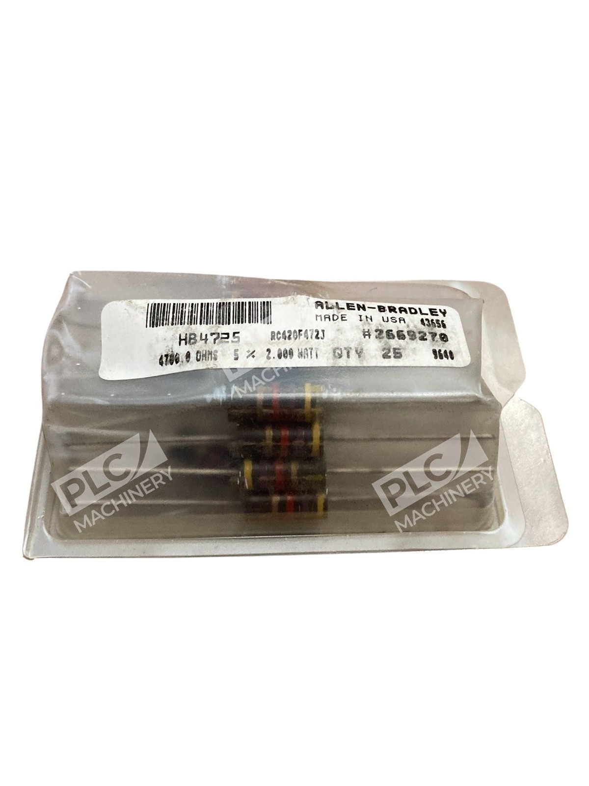 Allen-Bradley RC42GF472J 4.7KΩ 2W 5% Carbon Composition Resistor Lots of 22 - Image 3