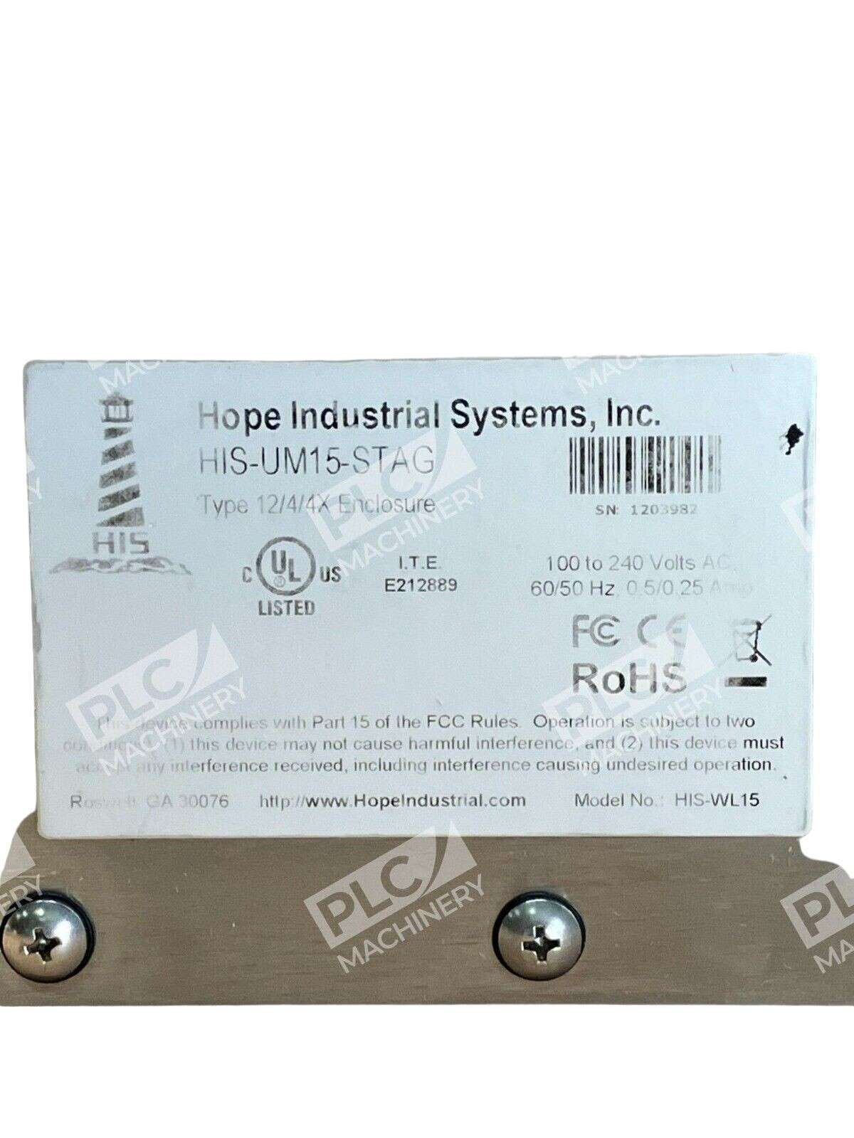Hope Industrial Systems HIS-UM15-STAG Operator Interface - Image 3
